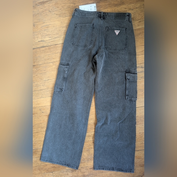 Guess Jeans cargo wide leg straight carpenter Size 29 charcoal - Picture 5 of 8